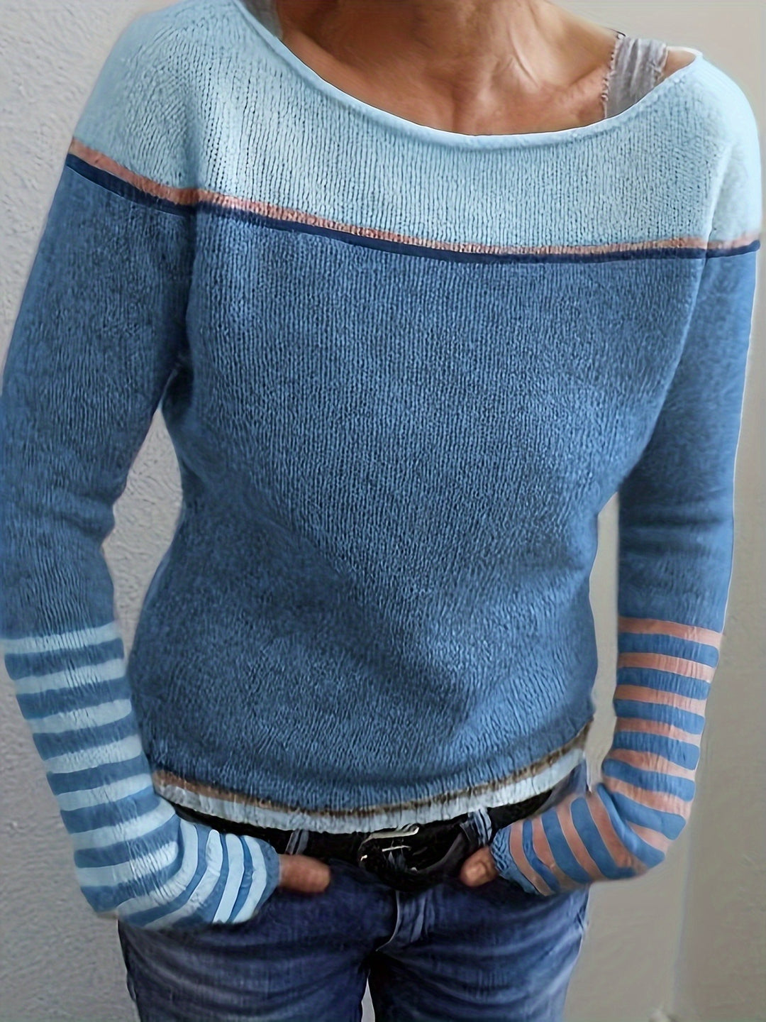 Marion | Colour-Block Long Sleeve Jumper