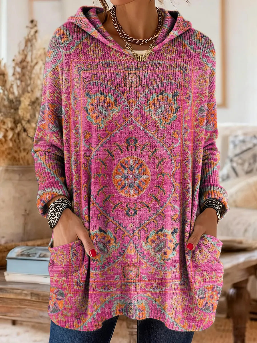 Mabel | Patterned Hooded Jumper