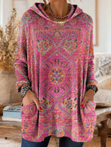 Mabel | Patterned Hooded Jumper