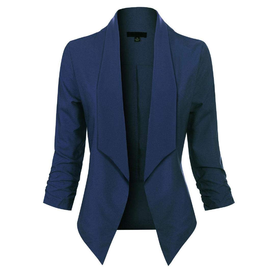 Camilla | Draped Open-Front Blazer