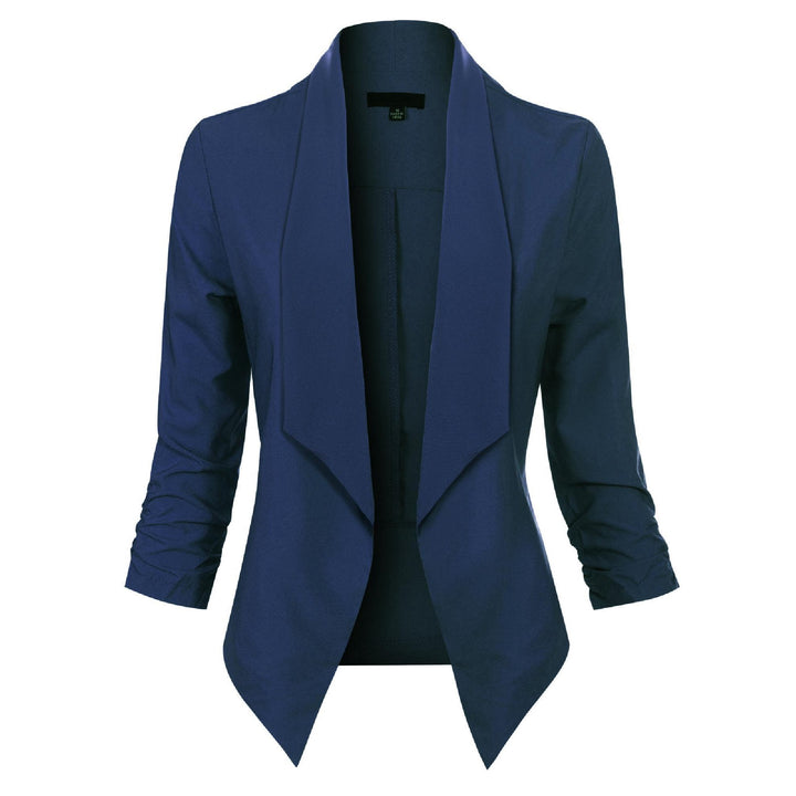 Camilla | Draped Open-Front Blazer