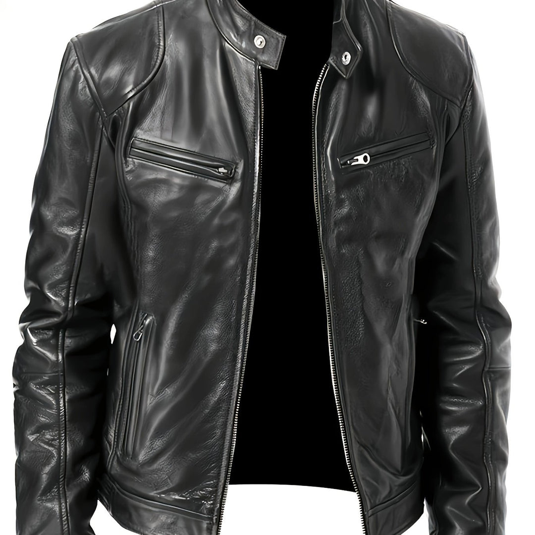 Roland | Stand-Collar Moto Jacket