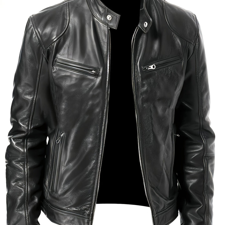 Roland | Stand-Collar Moto Jacket