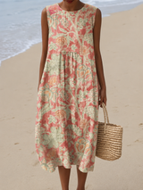 Astrid | Floral Sleeveless Midi Dress