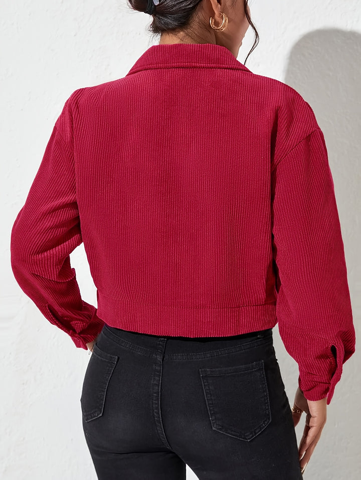 Evelyn | Cropped Button-Front Jacket