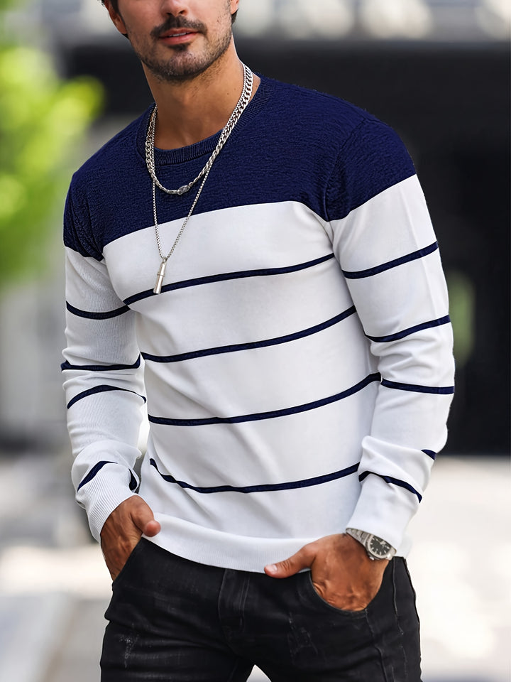Harrison | Colour-Block Striped Sweater