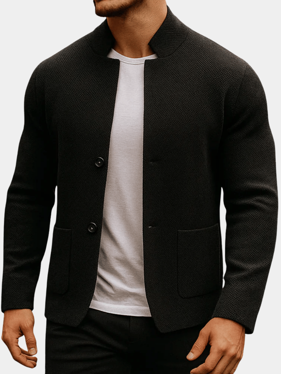 Grayson | Refined Textured Pocket Cardigan