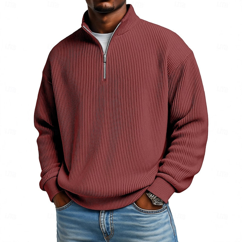 Preston | Ribbed Quarter-Zip Pullover
