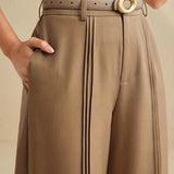Georgia | Pleated Wide-Leg Trousers