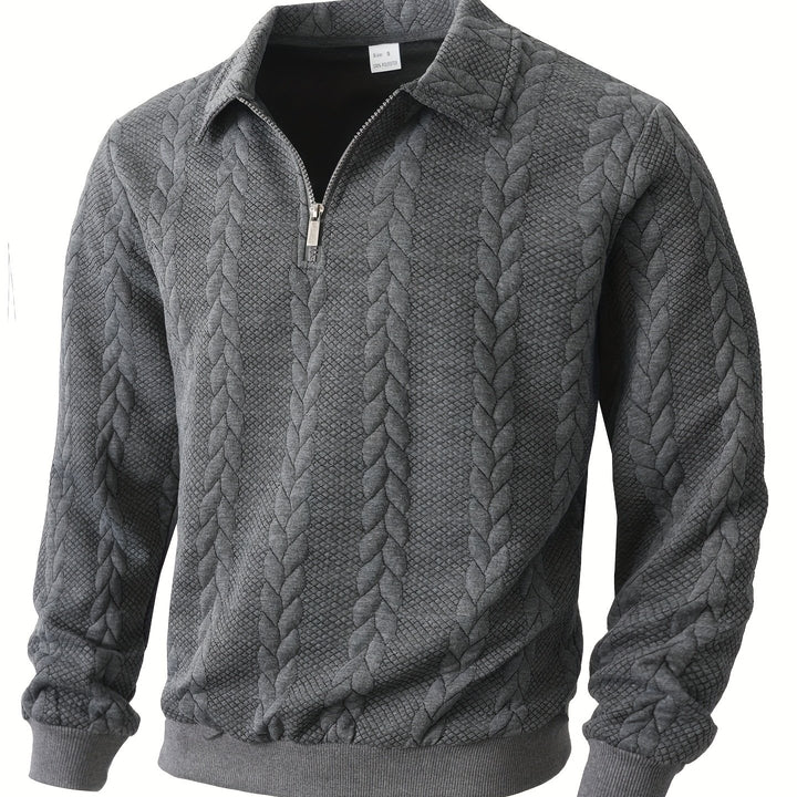 Harvey | Textured Half-Zip Pullover