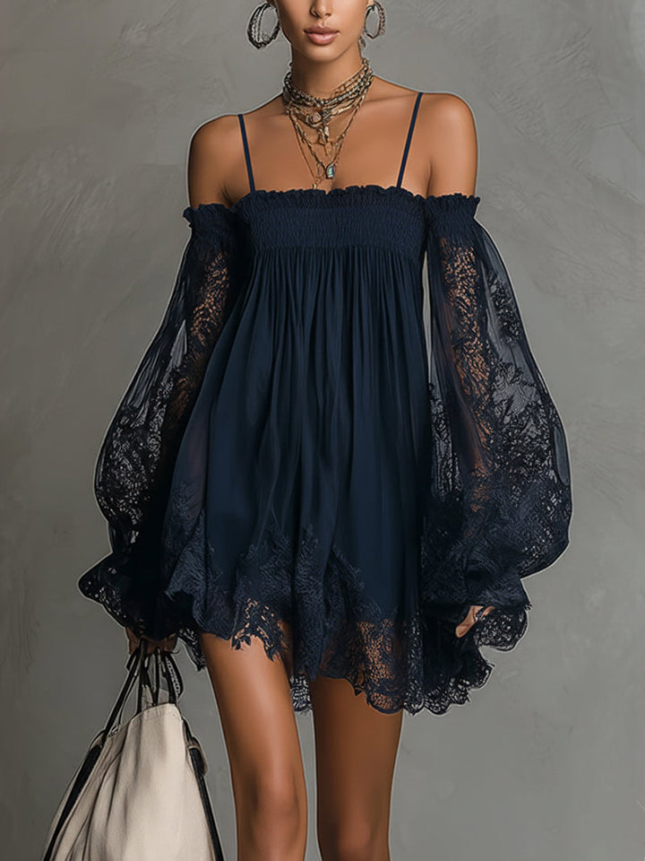 Celia | Off-Shoulder Flowing Mini Dress