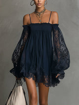 Celia | Off-Shoulder Flowing Mini Dress
