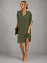 Waverly | Draped V-Neck Dress