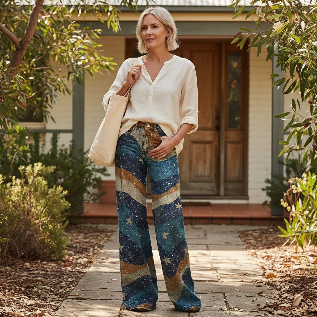Rosalie | Boho Wide-Leg Trousers