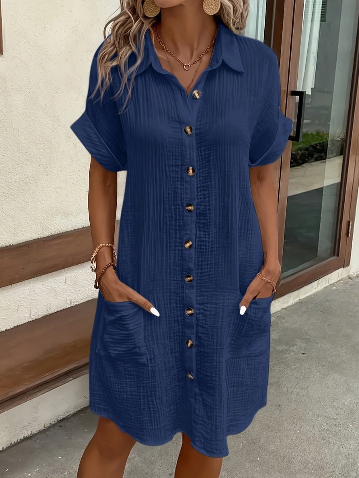 Georgia | Relaxed Button-Front Shirt Dress