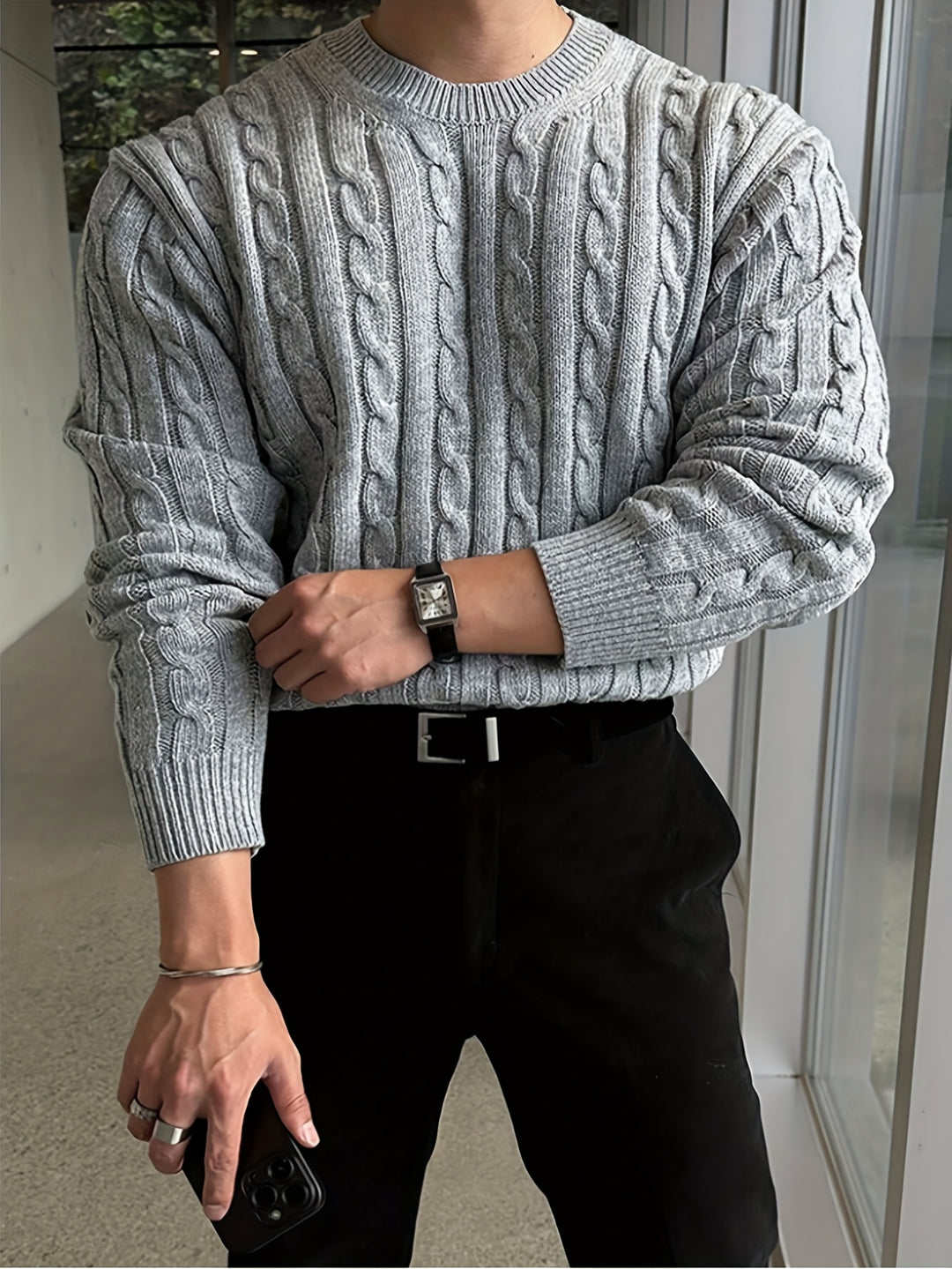 Hartley | Cable-Knit Round Neck Jumper