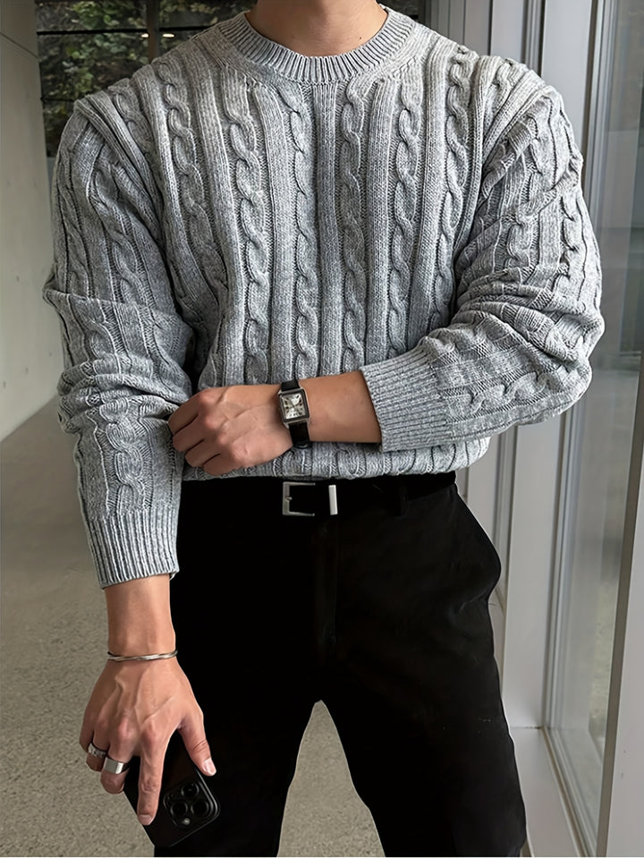 Hartley | Cable-Knit Round Neck Jumper