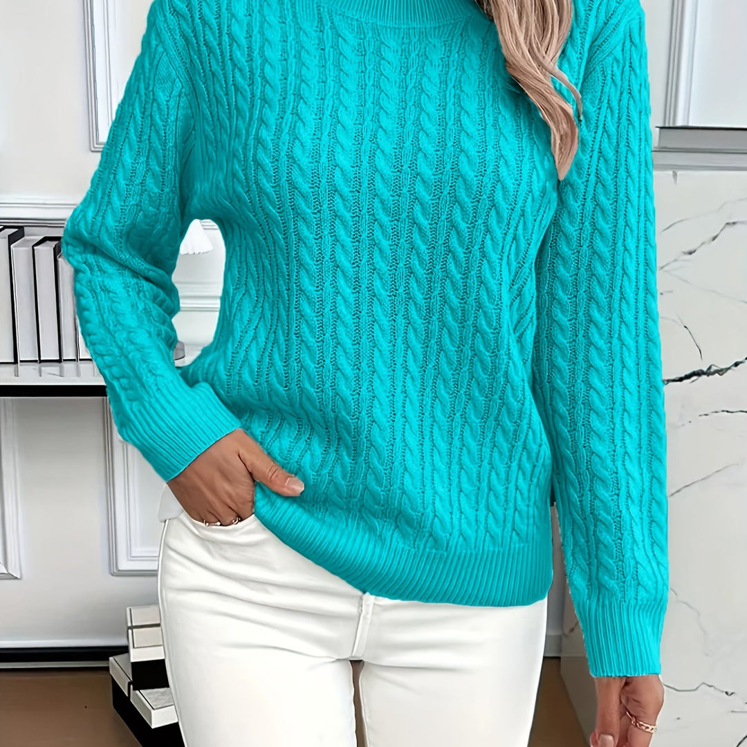 Maeve | Cable-Knit Round Neck Jumper
