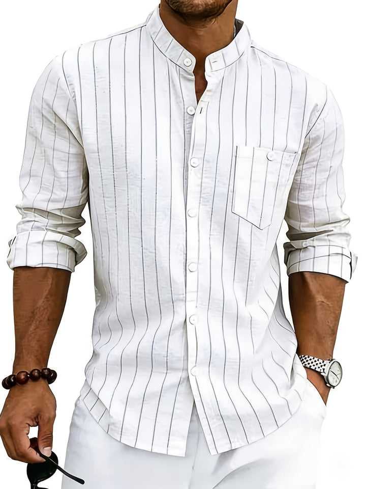 Nathaniel | Refined Striped Long-Sleeve Shirt