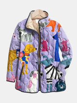 Angela | Playful Quilted Print Jacket