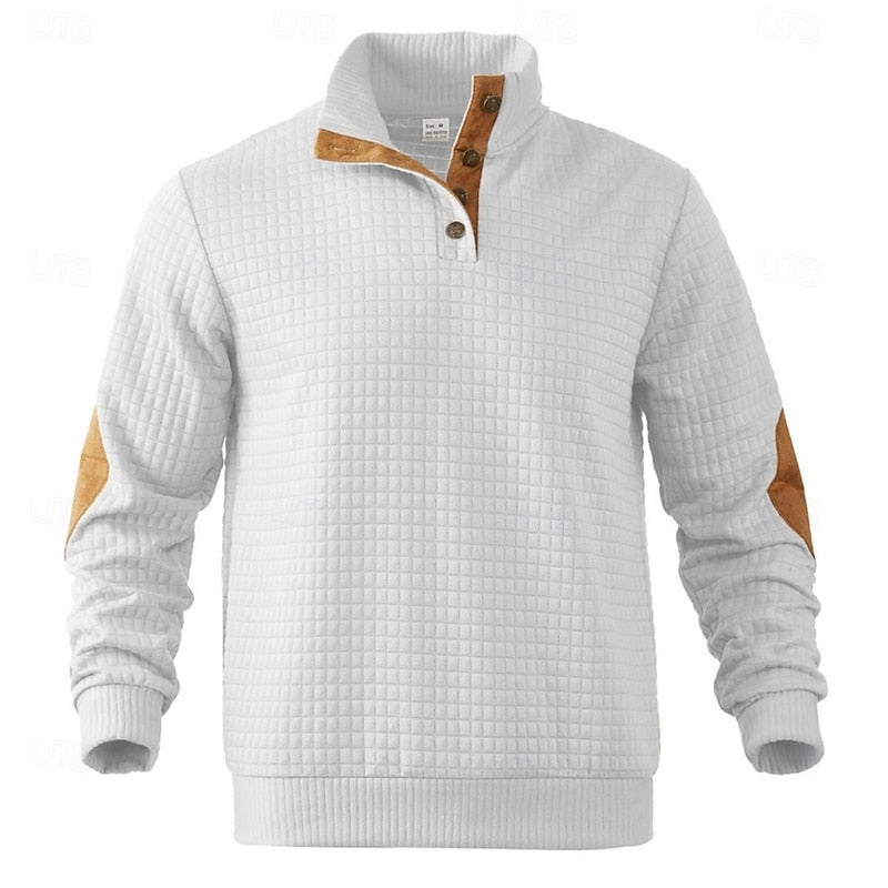Warren | Textured Stand-Collar Sweatshirt