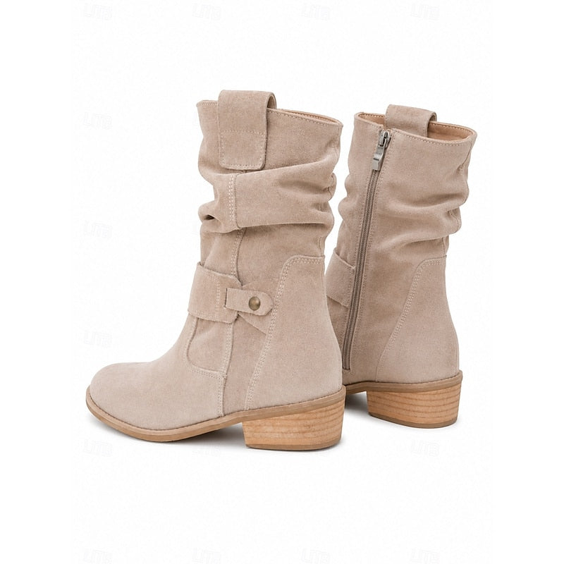 Tamsin | Slouchy Buckle Ankle Boots