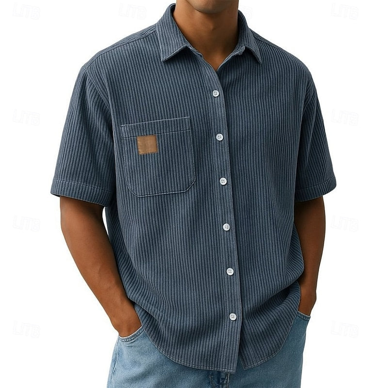 Ashton | Relaxed Ribbed-Texture Shirt