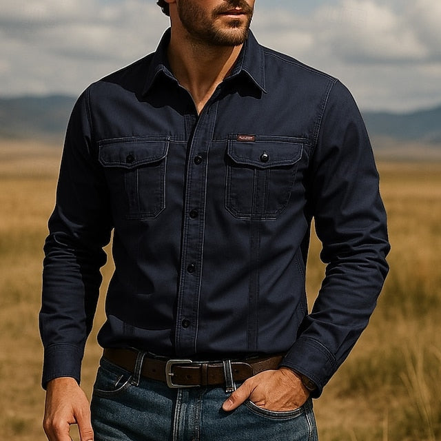 Gideon | Utility Pocket Long Sleeve Shirt