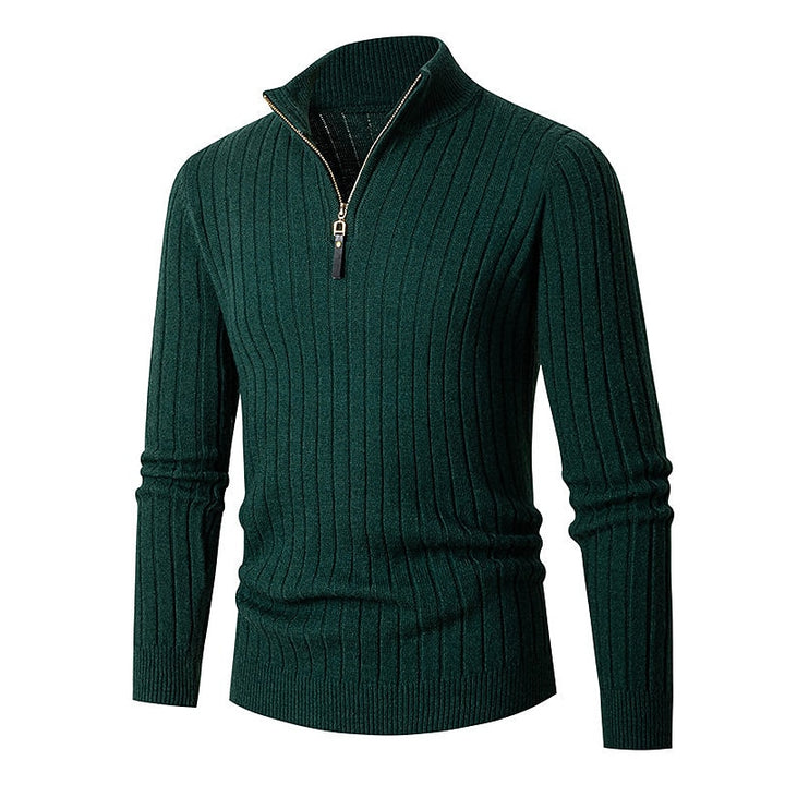Elliot | Ribbed Quarter-Zip Sweater