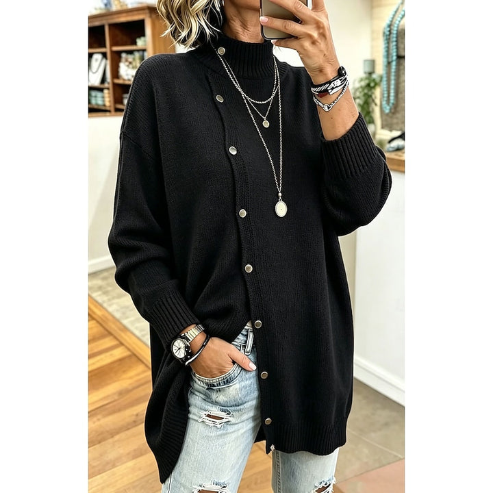 Sylvia | Longline Button-Front Cardigan