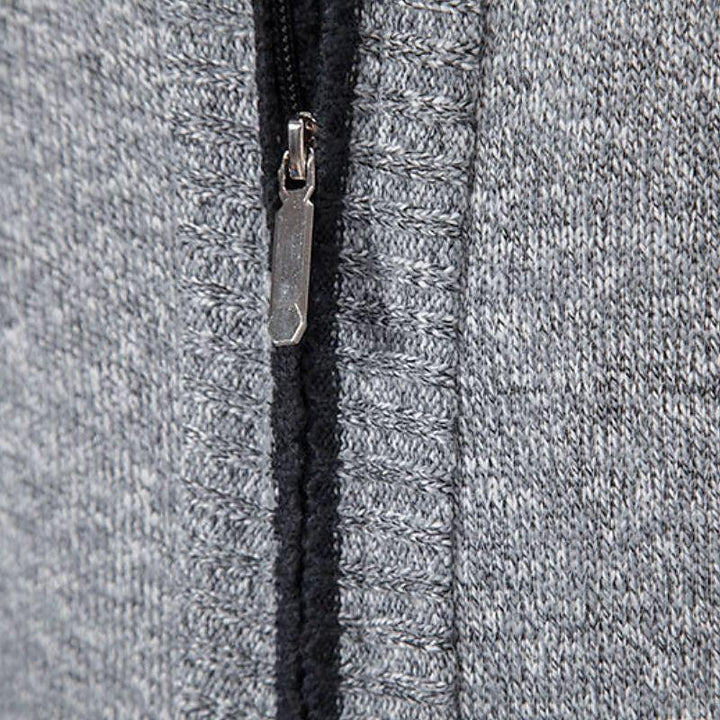 Gideon | Zip-Front Stand Collar Cardigan