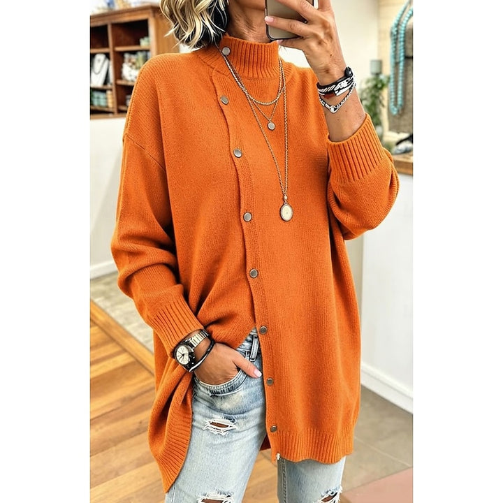 Sylvia | Longline Button-Front Cardigan