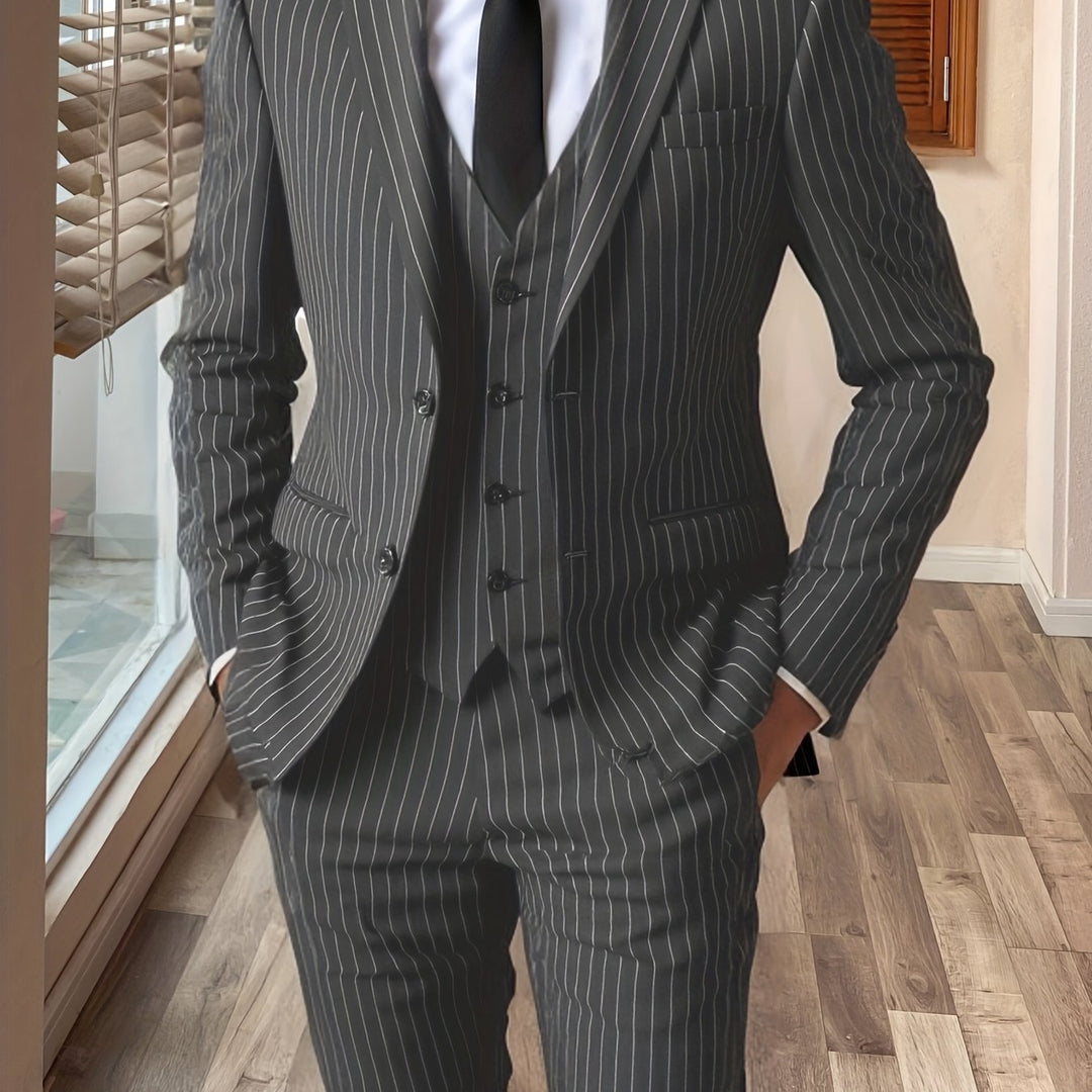 Ashford | Pinstripe Three-Piece Suit