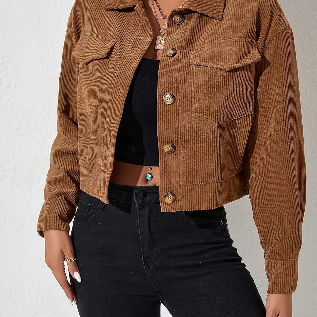 Evelyn | Cropped Button-Front Jacket