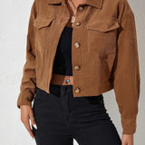Evelyn | Cropped Button-Front Jacket