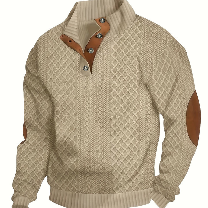 Donovan | Textured Stand-Collar Jumper