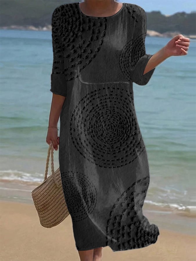 Livia | Textured Midi Dress