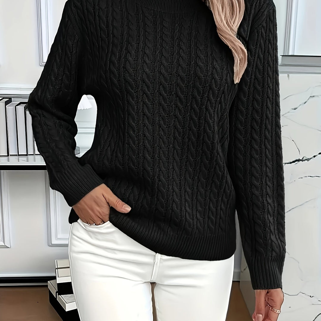 Maeve | Cable-Knit Round Neck Jumper