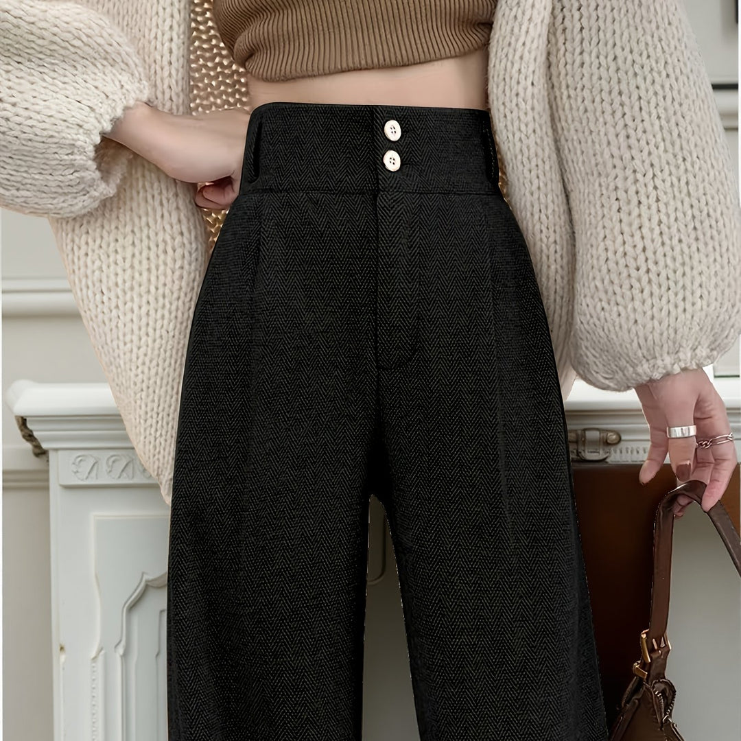 Greta | Tailored High-Waisted Wide-Leg Trousers