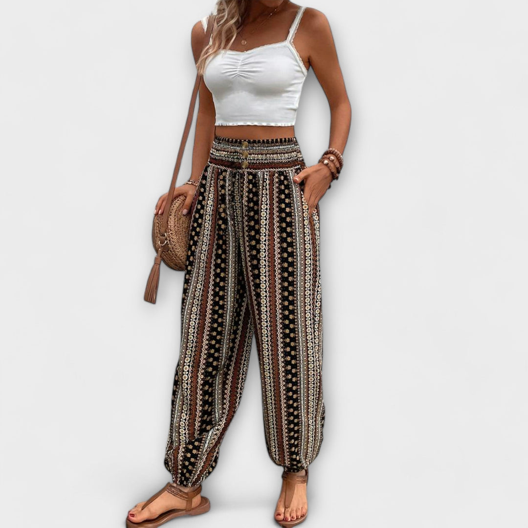 Sandra | Bohemian Wide-Leg Pants