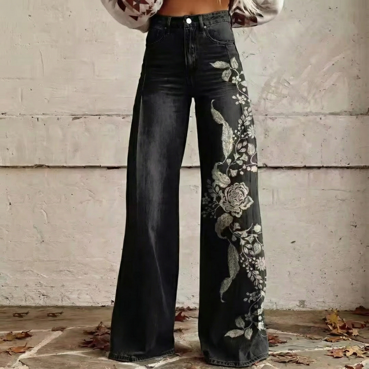 Ottilie | Wide-Leg Floral Trousers