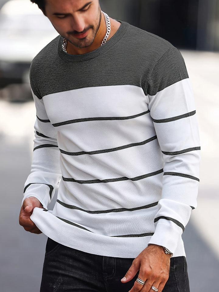 Harrison | Colour-Block Striped Sweater