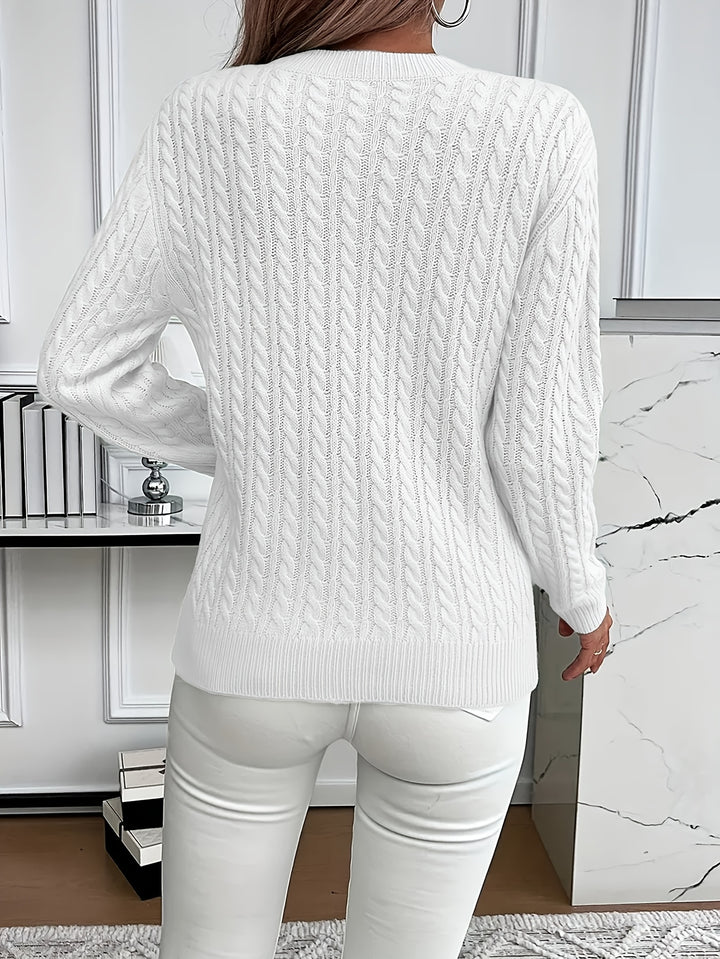 Maeve | Cable-Knit Round Neck Jumper