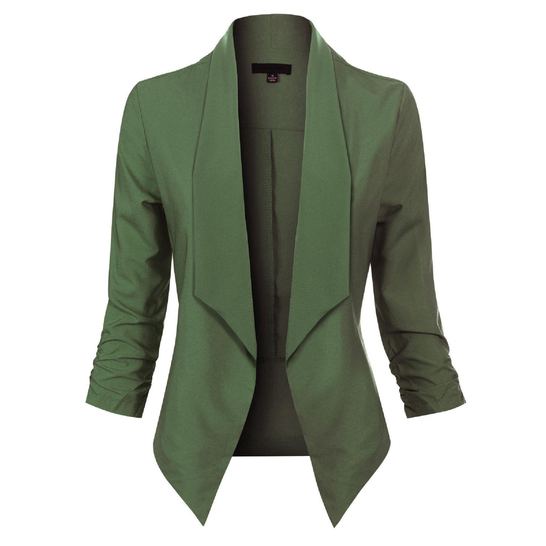 Camilla | Draped Open-Front Blazer