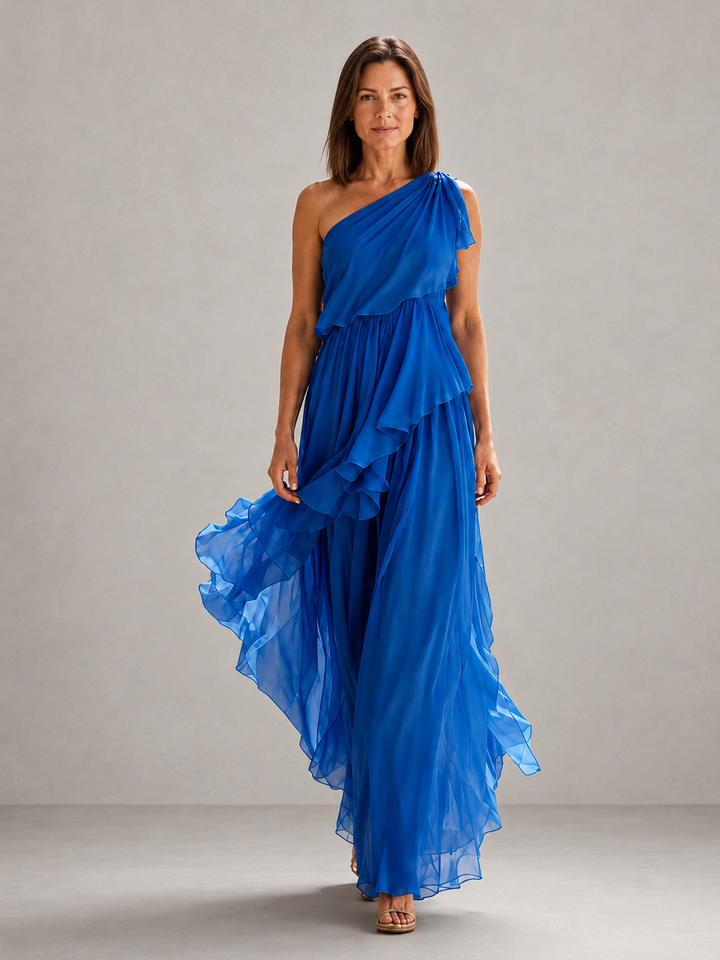 Anouk | One-Shoulder Ruffle Maxi Dress