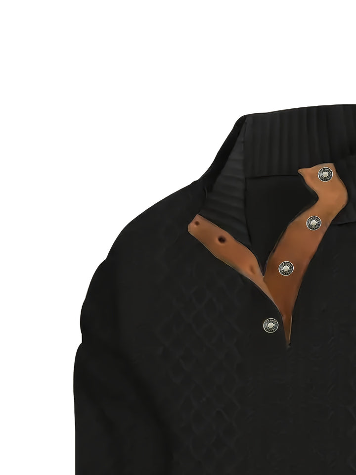 Donovan | Textured Stand-Collar Jumper
