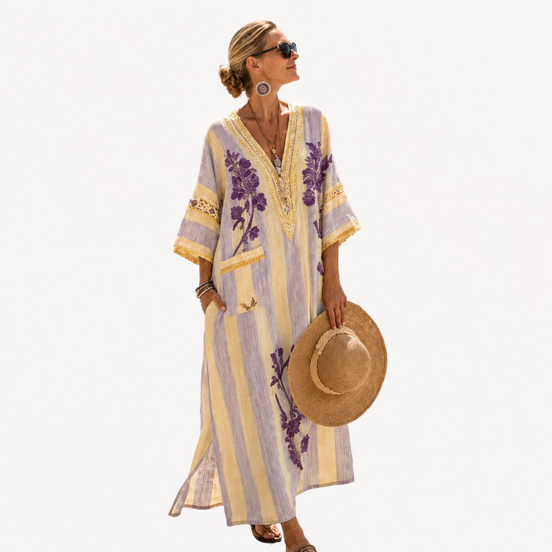 Philippa | Flowing Embroidered Kaftan