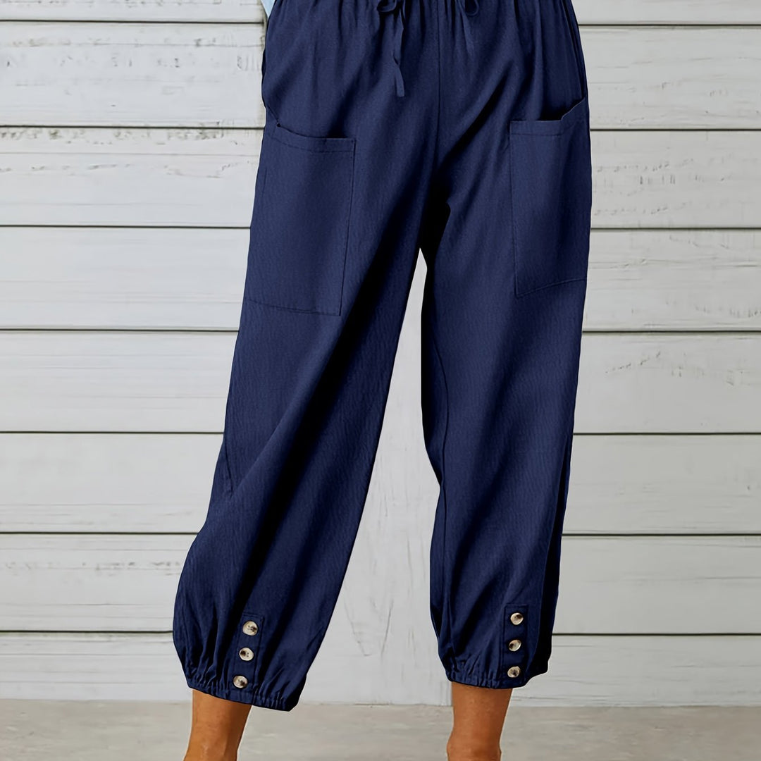 Colleen | Relaxed Drawstring Capris