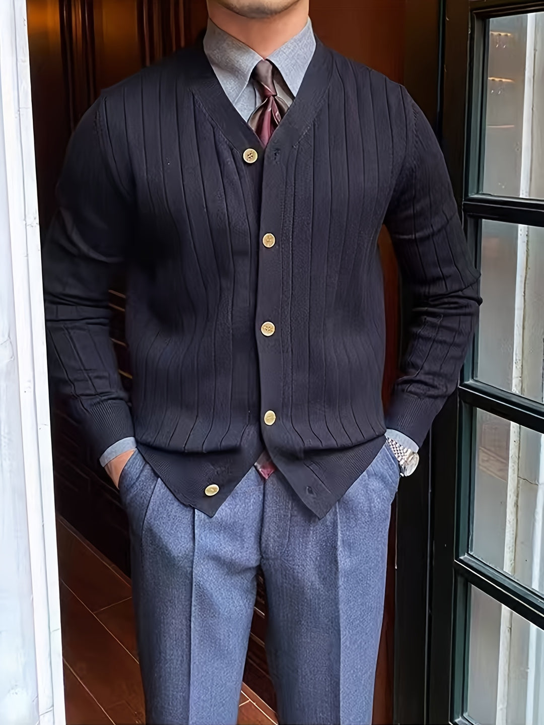 Chester | Ribbed Button-Up Cardigan