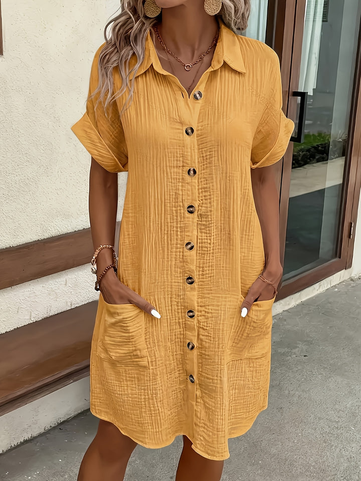 Georgia | Relaxed Button-Front Shirt Dress